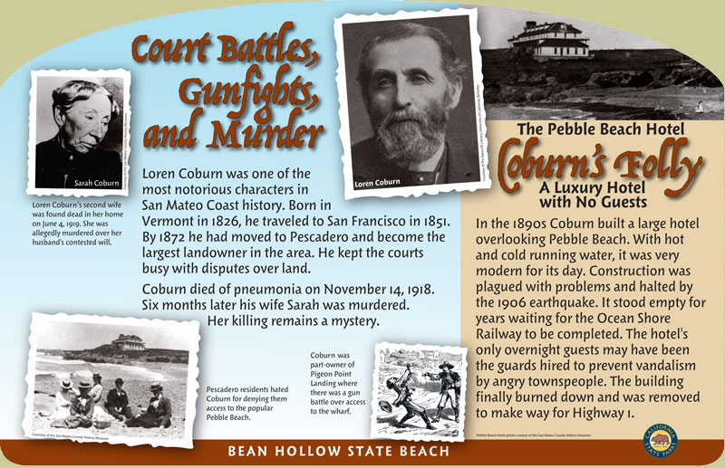 Bean Hollow State Beach, Court Battles, Gunfights and Murder Panel