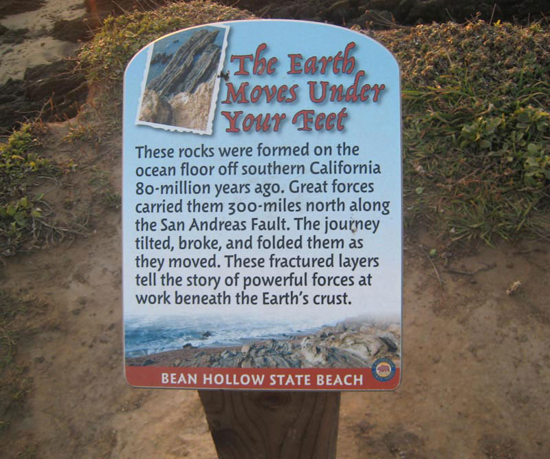 Bean Hollow State Beach, Installed The Earth Moves Under Your Feet Panel
