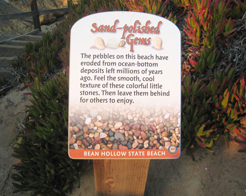 Bean Hollow State Beach, Installed Sand-polished Gems Panel