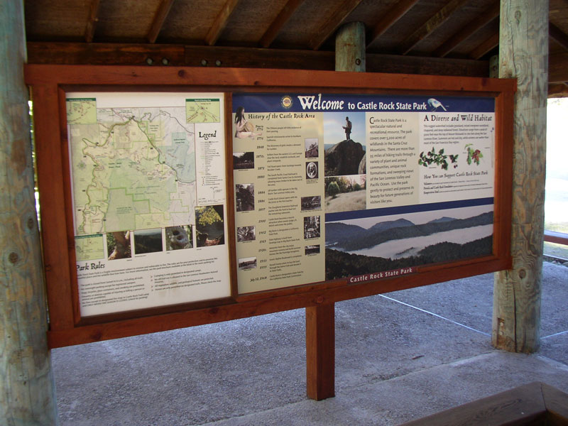 Castle Rock State Park, Installed Welcome Panel