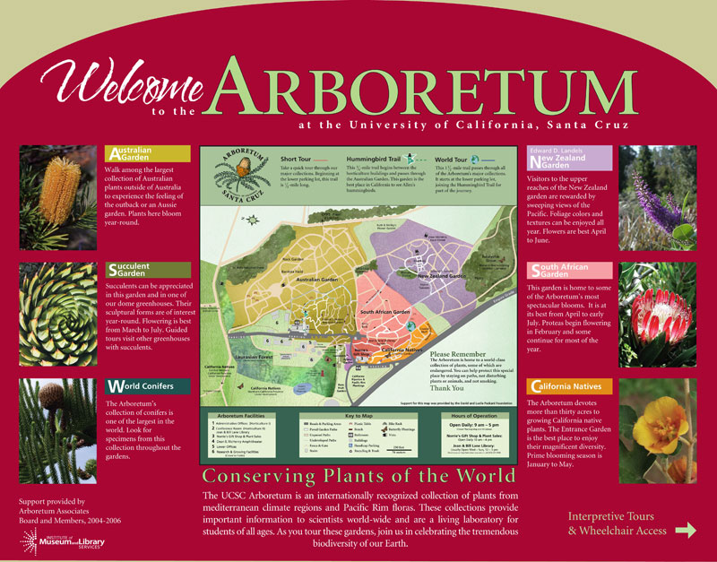 UC Santa Cruz Arboretum Welcome Panel